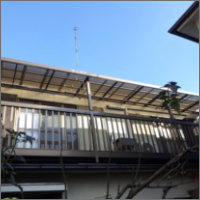 大田区で戸建て二階ベランダの屋根（ポリカ）リフォーム